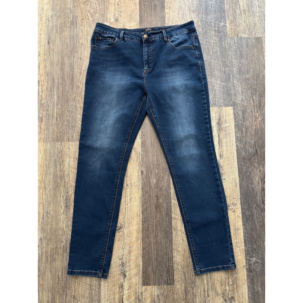 Curve Appeal Essential‎ Skinny Jeans Dark Wash Denim Womens Size 12/31